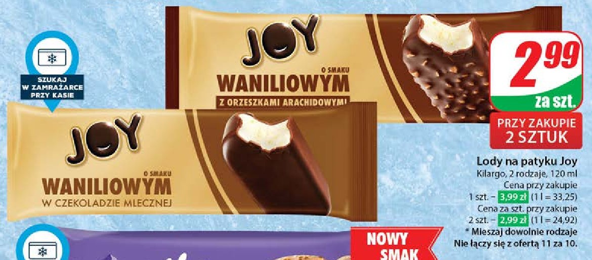 Lody waniliowe w czekoladzie mlecznej Augusto joy promocja