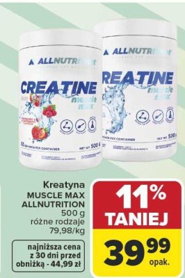 Kreatyna MUSCLE MAX ALLNUTRITION promocja w Carrefour