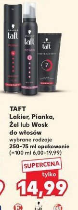 Żel do włosów Taft promocja