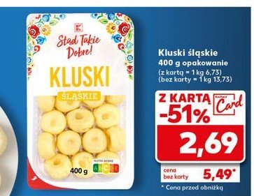 Kluski śląskie K-classic promocja