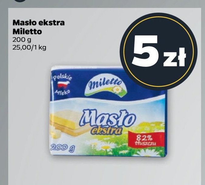 Masło ekstra Miletto promocja