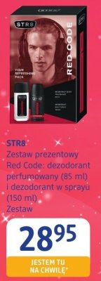 Zestaw prezentowy STR8 Red Code: dezodorant perfumowany (85 ml) i dezodorant w sprayu (150 ml) promocja w Drogerie DM