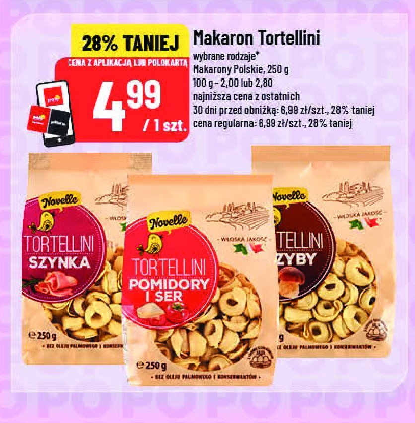 Tortellini z serem i pomidorami Novelle promocja