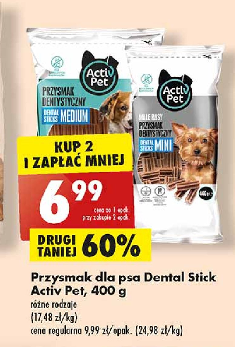 Przysmak dentystyczny dla psa medium Activ pet promocje