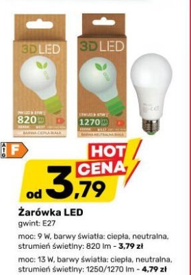 Żarówka led a60 10.5w e27 Pila promocja w Bricomarche