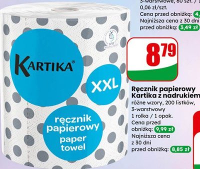 Ręcznik papierowy Kartika z nadrukiem promocja w Dino