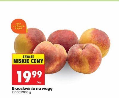 Brzoskwinia na wagę promocja w Biedronka