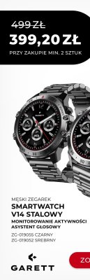 Smartwatch  zegarek męski V14 Stalowy Czarny ZG-019055 promocja w Briju