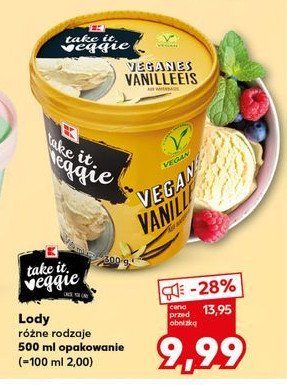 Lody waniliowe K-take it veggie promocja