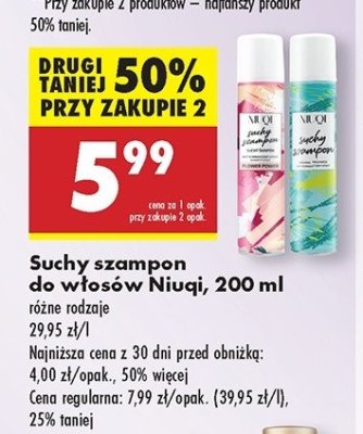 Suchy szampon flowers Niuqi promocja