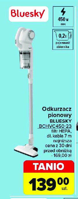 Odkurzacz pionowy bchvc450-23 Bluesky promocja