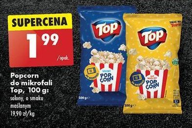 Popcorn o smaku maślanym Top promocja w Biedronka