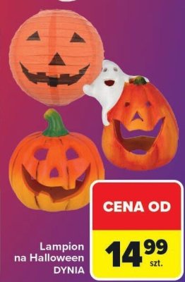Lampion na Halloween dynia promocja w Carrefour Market