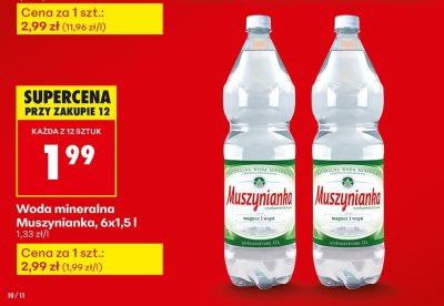 Woda mineralna 1,5 l promocja w Biedronka