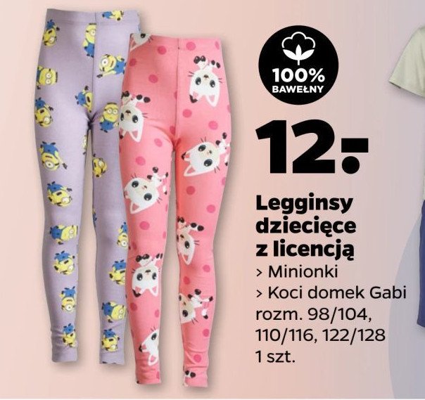 Legginsy dziecięce 110-116 minionki promocja