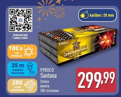 Fajerwerki Santana PYROCO promocja w Aldi