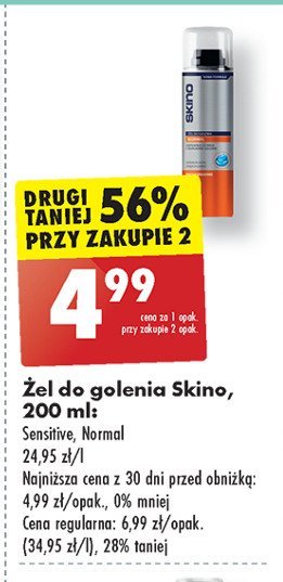 Żel do golenia normal Skino promocja