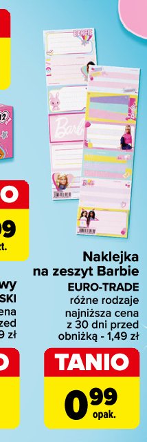 Naklejki na zeszyty Euro-trade promocja w Carrefour