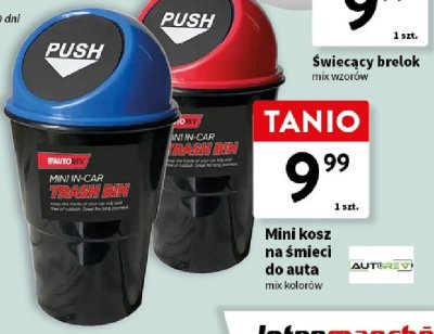 Mini kosz na śmieci do auta mix kolorów promocja w Intermarche