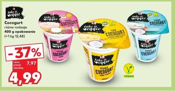 Cocogurt truskawka-banan K-classic takie it veggie promocja w Kaufland