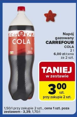 Napój gazowany CARREFOUR COLA 2 l promocja w Carrefour Express