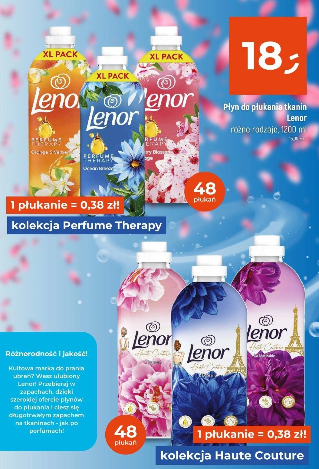 Płyn do płukania la desirable Lenor promocja