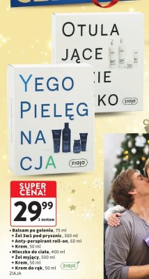 Zestaw kosmetyczny: balsam po goleniu + żel 3w1 pod prysznic + anty-perspirant roll-on + krem promocja w Intermarche