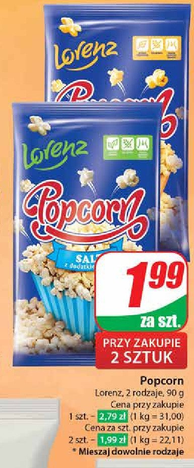 Popcorn salt Lorenz popcorn promocja w Dino