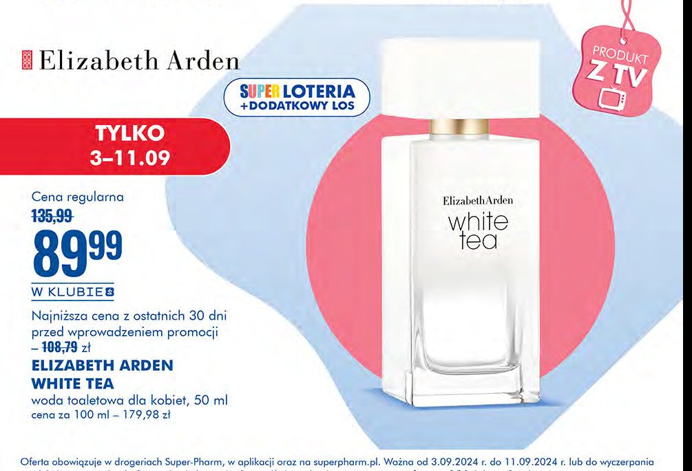 Woda toaletowa Elizabeth arden white tea promocja