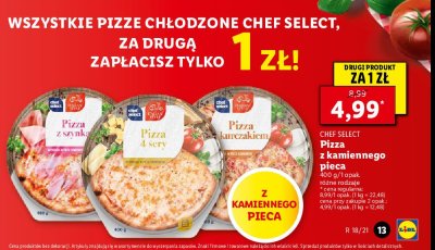 Pizza cztery sery Chef select promocja