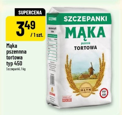 Mąka pszenna tortowa typ 450 Szczepanki, 1 kg promocja w POLOmarket