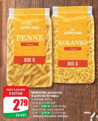 Makaron pszenny Kuchnia Smaku Penne promocja w Dino