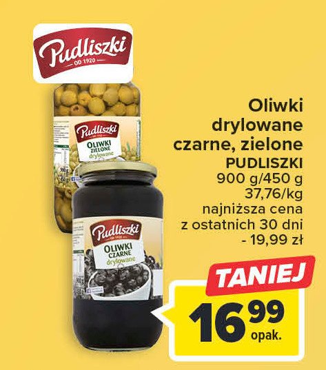Oliwki czarne drylowane Pudliszki promocja