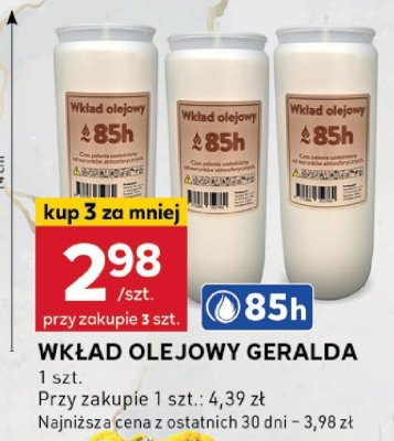 Wk艂ad olejowy do zniczy 340 g 120 h Lumia promocja w Stokrotka