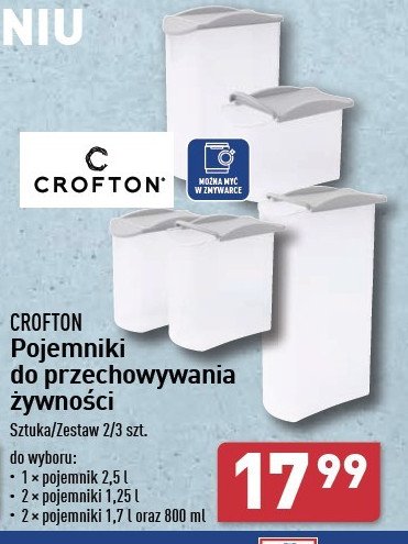 Pojemnik 2x 1.7 l + 800 ml Crofton promocja