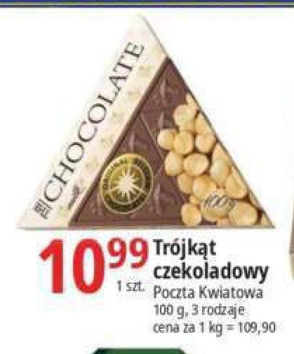 Trójkąt czekoaldowy POCZTA KWIATOWA promocja