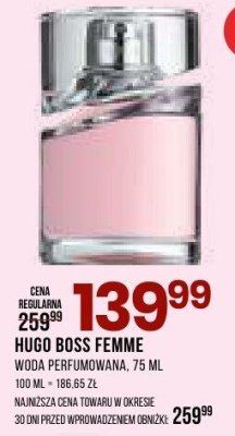 Perfumy HUGO BOSS FEMME woda perfumowana promocja w Drogerie Natura