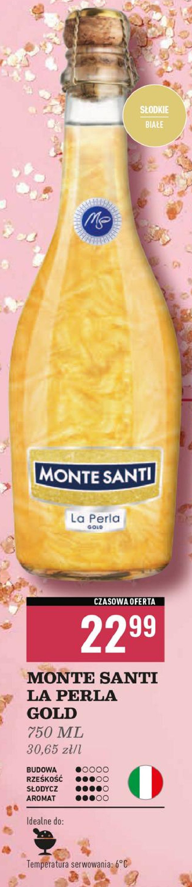 Wino Monte santi la perla gold promocja