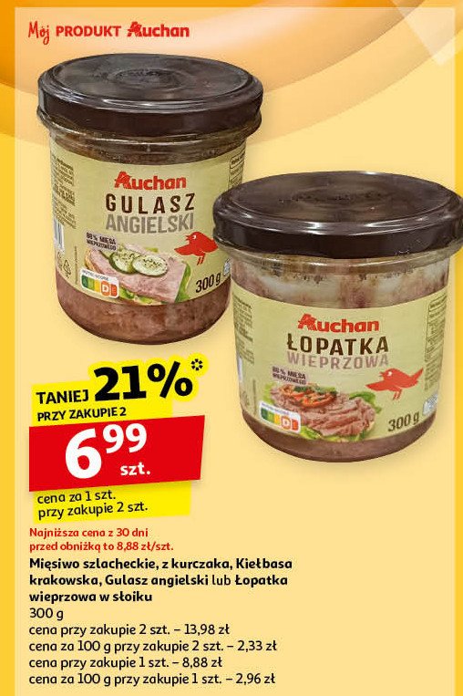 Łopatka wieprzowa Auchan promocja