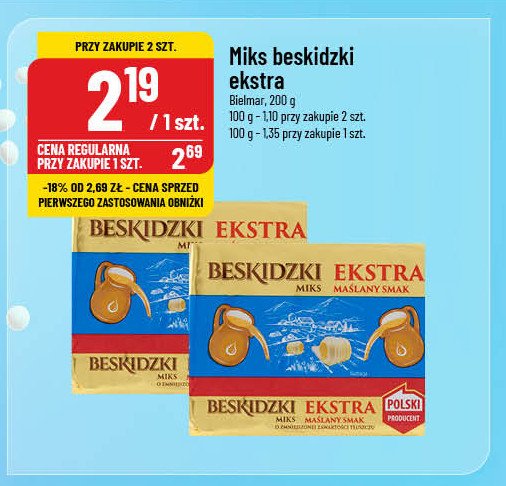 Masło extra Beskidzki promocja w POLOmarket