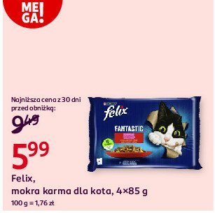 Karma dla kota wołowina i kurczak Purina felix fantastic promocja