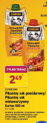 Sok pomidorowy pikantny Espanisimo promocja