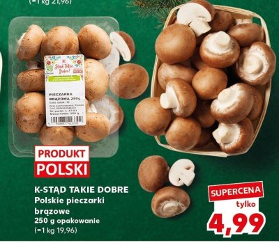 Pieczarki polskie brązowe promocja w Kaufland
