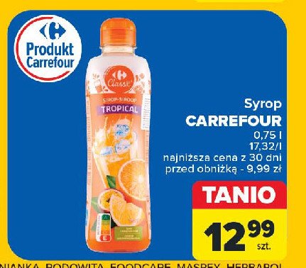 Syrop tropical Carrefour promocja w Carrefour Market