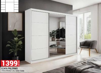 Szafa PALERMO 250x200x62 cm, kolor biały promocja w Merkury Market