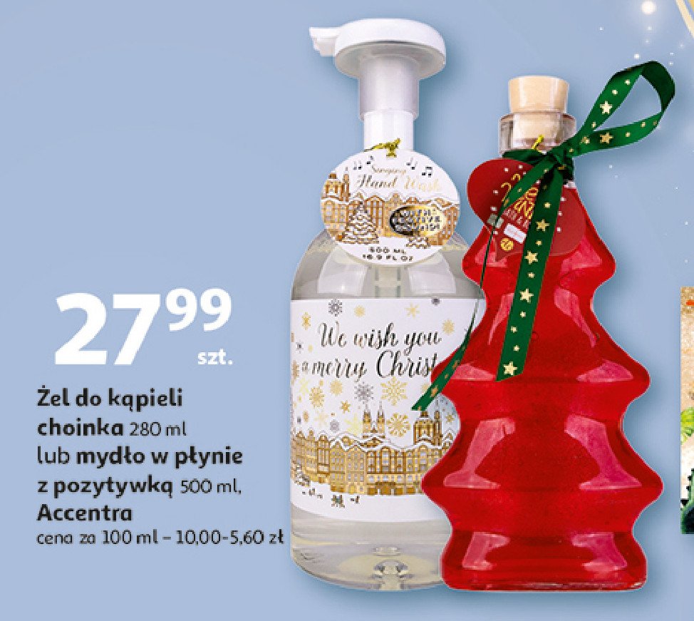 Mydło w płynie z pozytywką Accentra winter spa promocja w Auchan