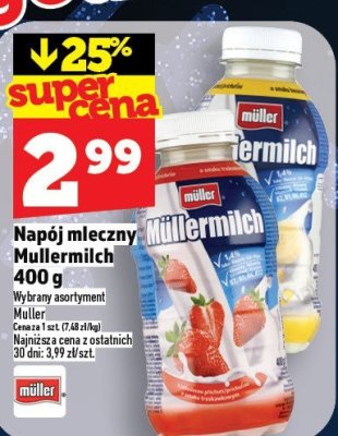 Napój mleczny Mullermilch 400g promocja w TOPAZ