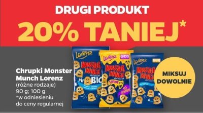 Chrupki Monster Munch różne rodzaje DRUGIE -20% promocja w Netto