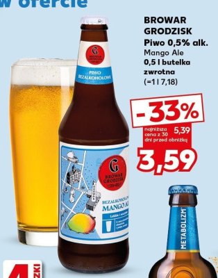 Piwo 0,5% alk. Mango Ale promocja w Kaufland