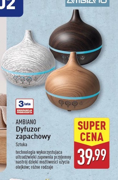 Dyfuzor zapachowy AMBIANO promocja w Aldi